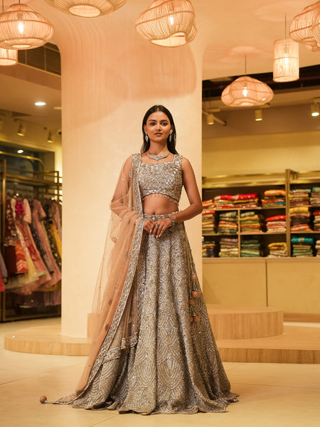 Draped in the elegance of this mesmerizing lehenga – Malhotra's Indian  Heritage