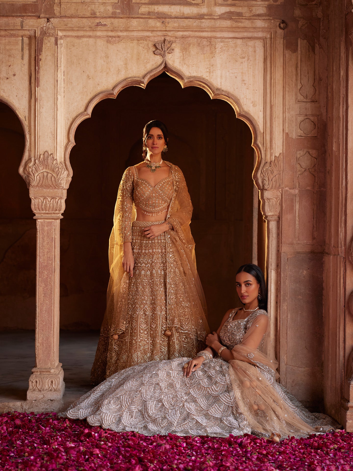 Draped in the elegance of this mesmerizing lehenga