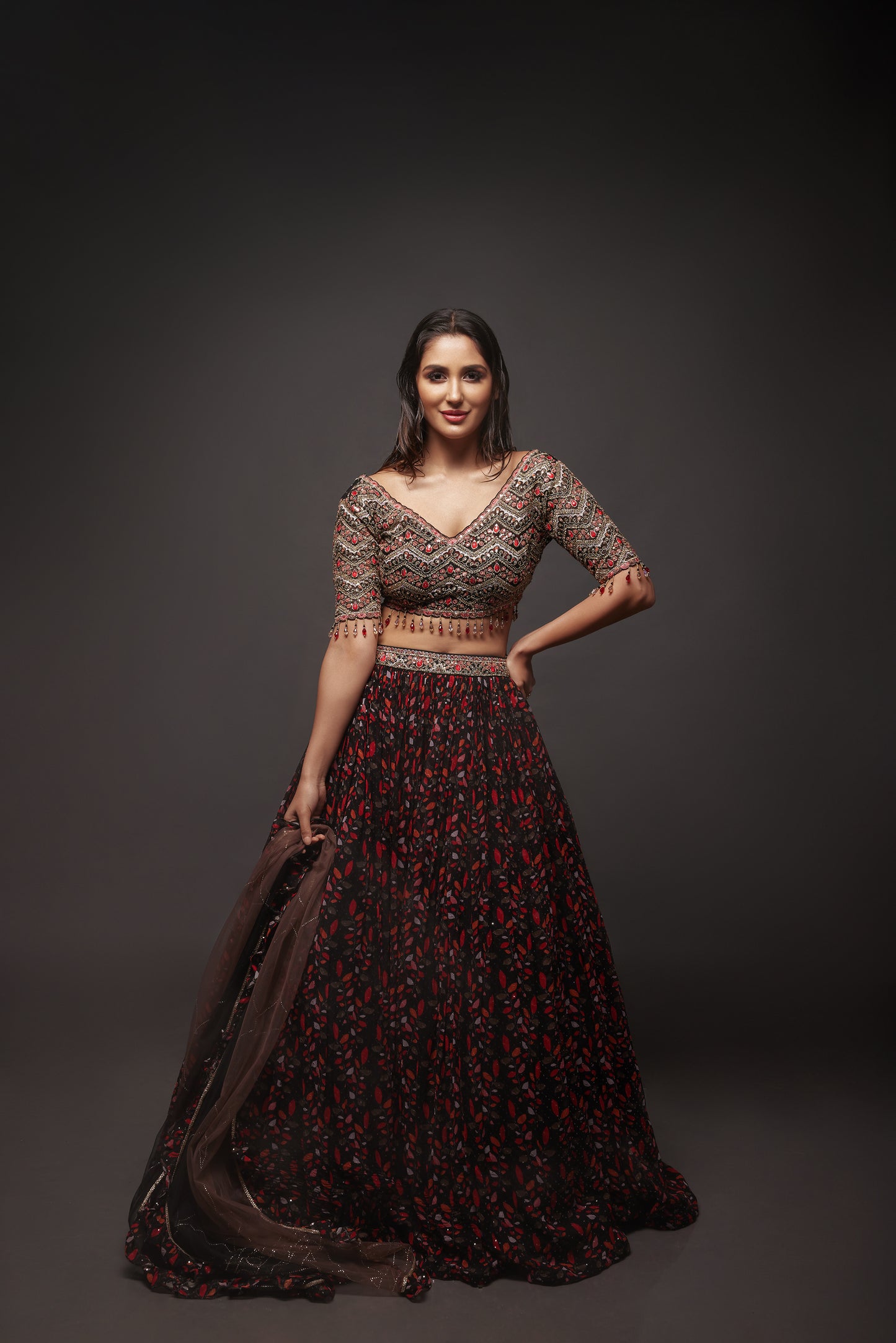 Elegant Fusion Embroidered Ensemble