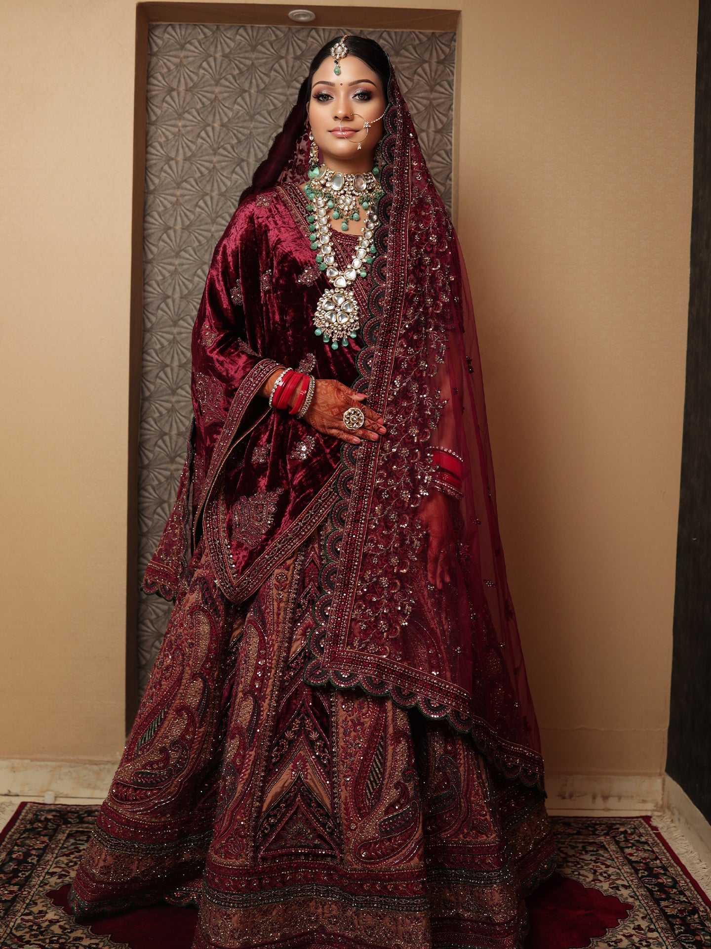 Semi-Stitched Semi-Stitched New Indian Velvet Designer Wedding Special  Bridal Lehenga Choli at Rs 3333 in Surat