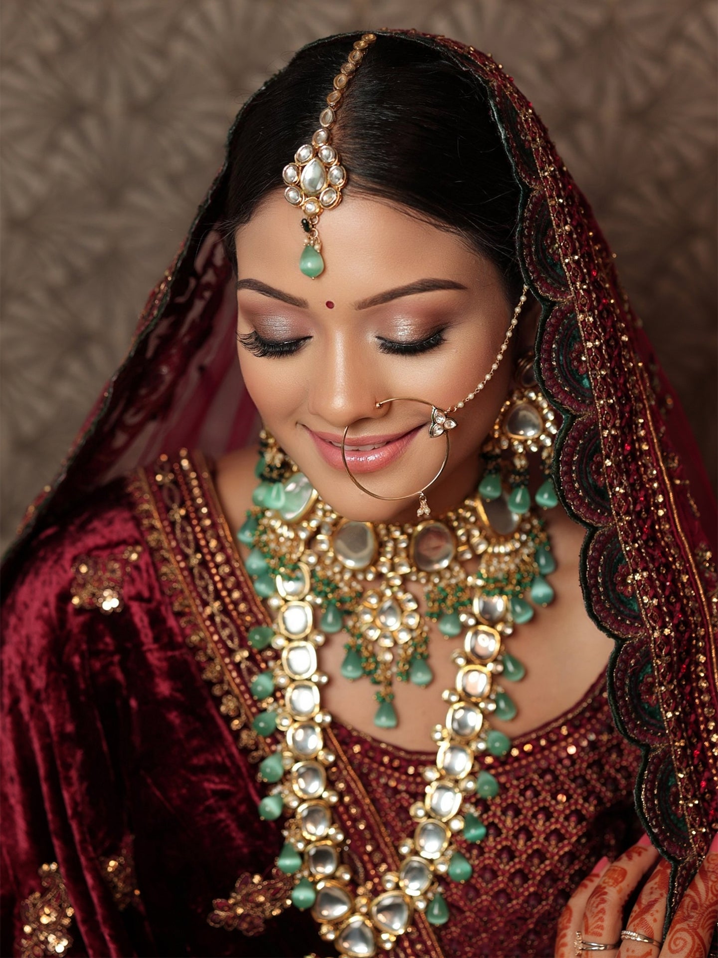 Dupion Silk Lehenga in maroon